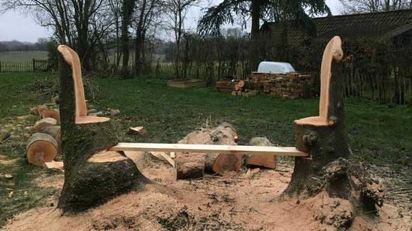 Chainsaw sculpture thrones School Grounds Design in Suffolk  and Norfolk